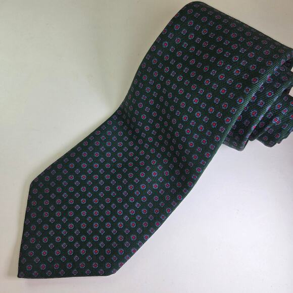 Vintage Reis Green Repp Stripe Tie for Dayton’s Northbriar Shop 4"x56.5" - Picture 1 of 10